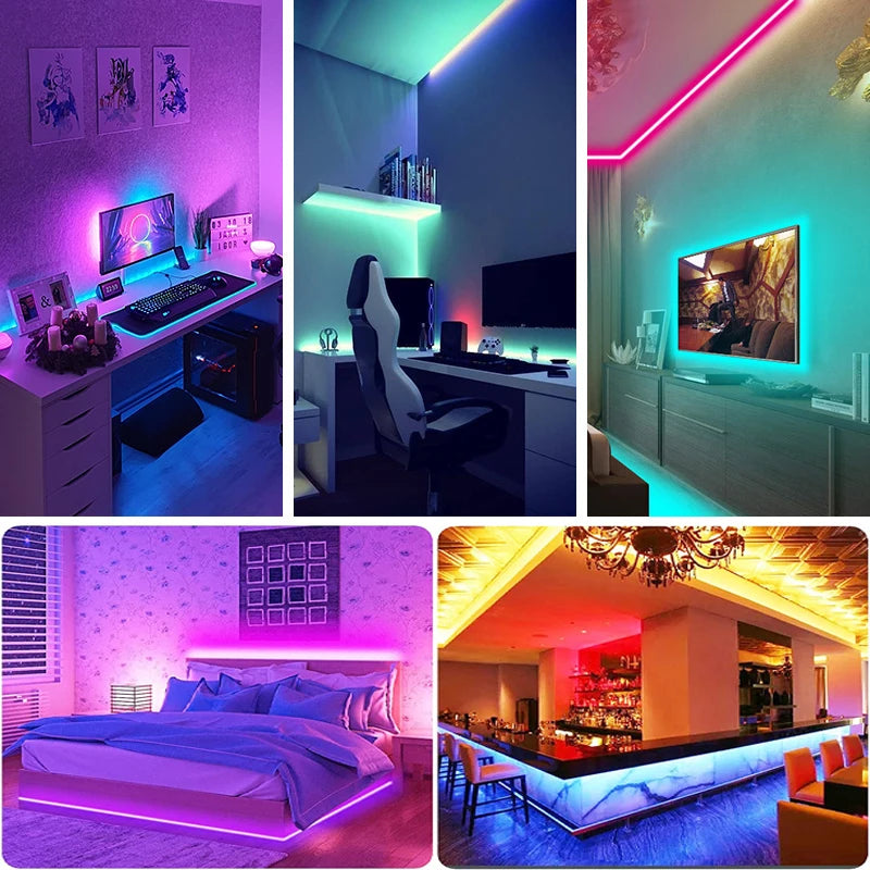 RGB LED Strip Lights with Music Sync for TV - USB 5V LED Tape for Backlighting and Room Decoration